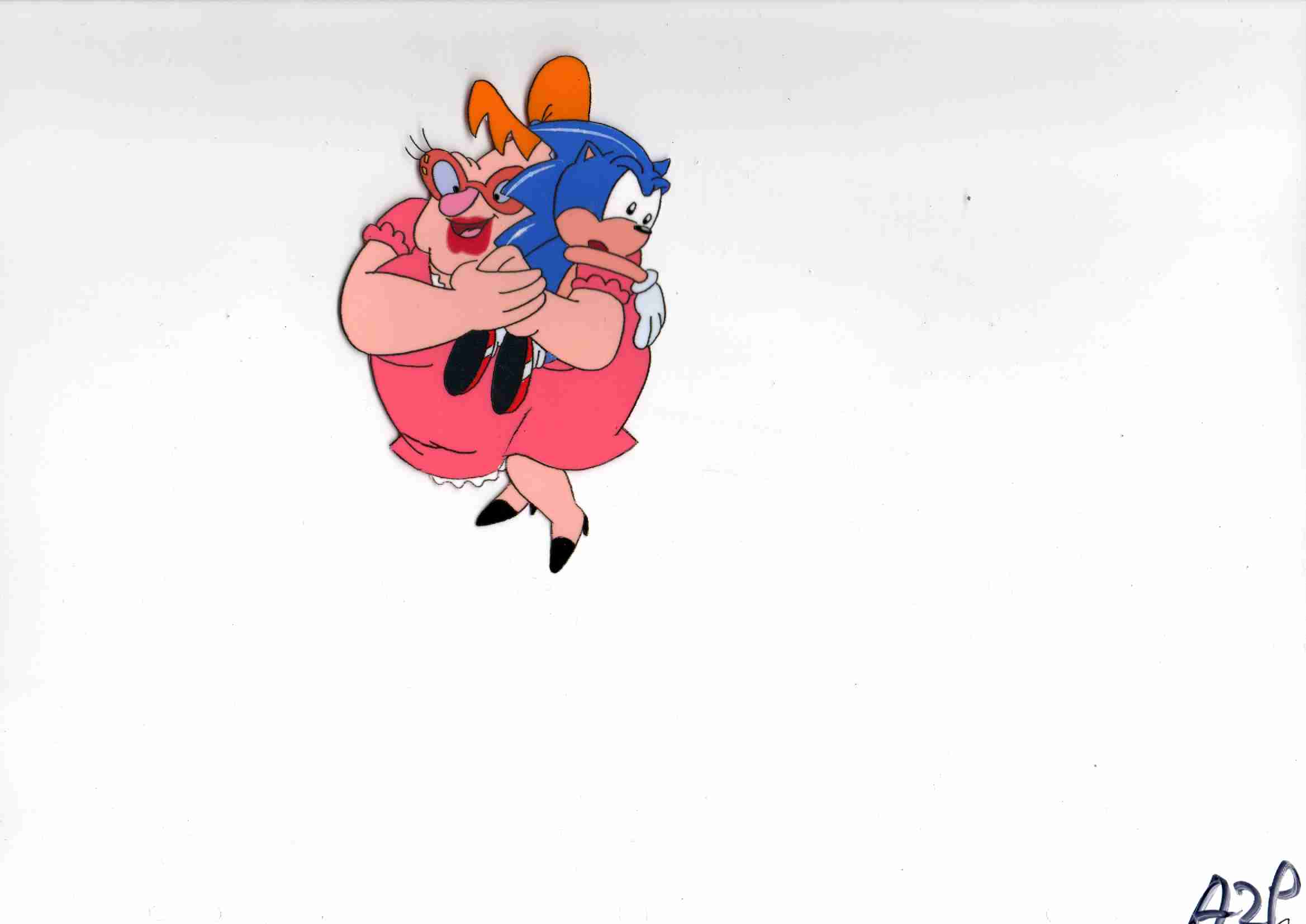Cel of Sonic and woman